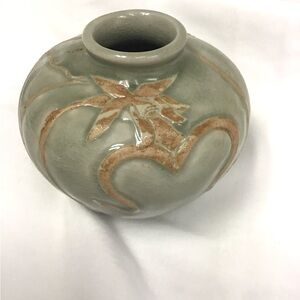 Art Nouveau style ceramic petite vase